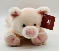 Kohls Cares Pink Pig Plush Lying Down Stuffed Animal Toy Tags 12&quot; HTF - £26.50 GBP