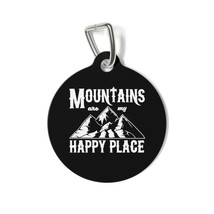 White Mountain Peak Personalized Pet Tag, 1&quot; Round, Hiking, Camping, Travel, Nat - £14.07 GBP