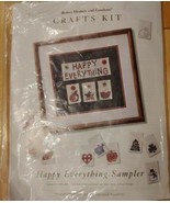Better Homes&amp;Garden Counted Cross Stitch HAPPY EVERYTHING Sampler Crafts... - $20.36 CAD