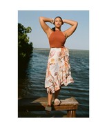 New Anthropologie Maeve A-Line Wrap Midi Skirt $170 PLUS 16W Sea Shell - $98.47 CAD