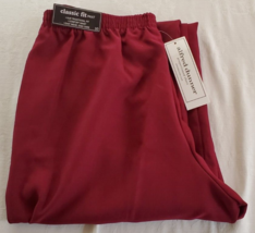 NWT Alfred Dunner Red Mulberry Street Elastic Waist Pants Size 10 Short - £15.81 GBP