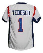 Harmon Tedesco #1 BMS Blue Mountain State New Football Jersey White Any Size image 2