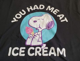 Peanuts Snoopy You Had Me At Ice Cream Shirt Juniors / Women&#39;s Xxl - Nwot - £19.97 GBP