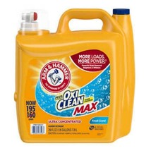 Arm &amp; Hammer Plus OxiClean Max HE Liquid Laundry Detergent, Fresh Scent,... - £43.45 GBP