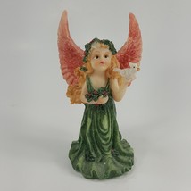 K&#39;s Collection Glitter Sparkle Angel Holding a Dove  red wings green dress LAH6D - £6.01 GBP