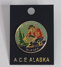 Fairbanks Alaska Panning for Gold Tour Souvenir Vintage Travel Lapel Hat Pin - £10.04 GBP