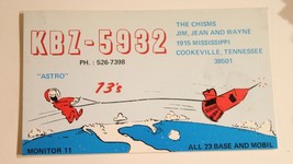 Vintage CB Ham Radio Card KBZ 5932 Cookeville  Tennessee  - £3.95 GBP