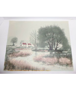 Vintage 1972 Jeremy King Litho A Cheshire Stream London Landscape Artist... - €33,61 EUR