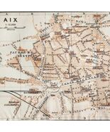 Map Aix Southern France Rare 1914 Lithograph WW1 Street Mini Sheet DWAA20B - $732.24 MXN