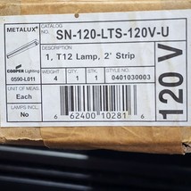 Cooper Lighting 2 Foot Fluorescent Lamp Fixture Metalux SN-120-LTS-120V-U - £22.83 GBP