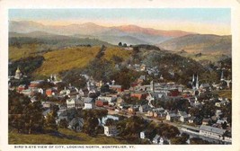 Panorama Looking North Montpelier Vermont 1920s postcard - $6.44