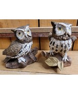 Vintage 1970&#39;s Homco Pair of Great Horned Owl Porcelain Figurines # 1114... - $36.96 CAD