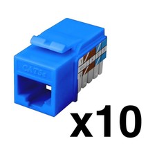 Rj45 Cat5E Keystone Jack Insert (10-Pack, Blue) - $36.65