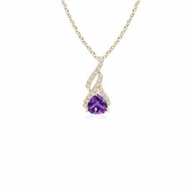 Authenticity Guarantee

Amethyst Solitaire Pendant with Diamond in 14K Yellow... - £439.79 GBP