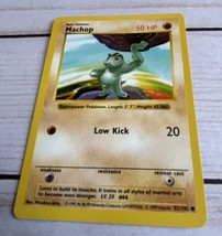 Machop Pokémon TCG 52/102 Shadowless Base Set Common LP - £1.19 GBP