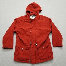 Li2wear Jacket Womens Small Red Pockets Full Zip Hooded - $16.86