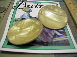 2 Giant Coat Buttons VINTAGE Bakelite Celluloid Convex Pearlescent * Mid Century - £25.97 GBP