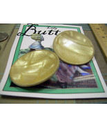 2 Giant Coat Buttons VINTAGE Bakelite Celluloid Convex Pearlescent * Mid... - £25.24 GBP