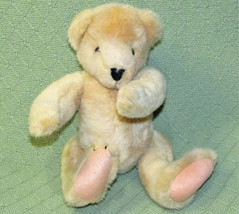 1982 North American Bear 12&quot; Teddy Jointed Vintage Tan Blond Vander Bears Toy - £12.58 GBP