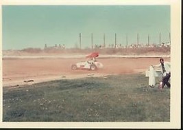 Dirt Track Winged Sprint Car Spins OUT-1970&#39;S Photo - £8.38 GBP