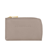 Longchamp  Le Foulonne Leather Zip Card Case Holder Wallet ~NIB~ Turtledove - $2,113.23 MXN