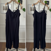 Torrid Tie Front Culotte Jumpsuit Stretch Challis Black Black 3 3X - $508.89 MXN