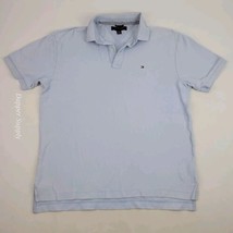 Tommy Hilfiger Shirt Mens Large Light Blue Polo Knit - £12.56 GBP