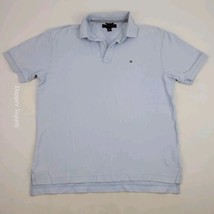 Tommy Hilfiger Shirt Mens Large Light Blue Polo Knit - $15.74