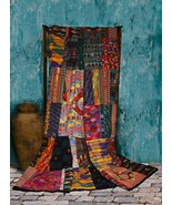 Gorgeous King-size Handmade Huipile Patchwork Quilt Set with Matching Pillow - $476.53