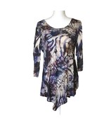 B.L.E.U. Embellished Top Womens Size M Keyhole Back Tunic - £14.94 GBP
