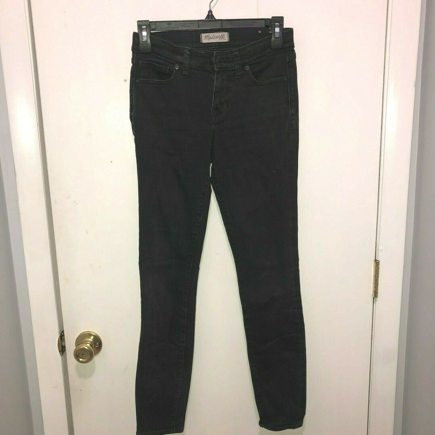 Madewell Womens Skinny Skinny Jeans Size 26 Faded Black Stretch Denim - $15.83