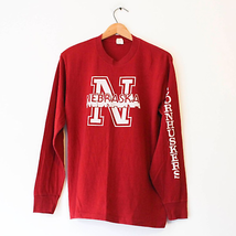Vintage University of Nebraska Cornhuskers Huskers Long Sleeve T Shirt Large - £28.91 GBP