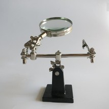 Helping Hand Desktop Magnifier 3X with Clamp Alligator Auxiliary Clip Stand - £18.98 GBP