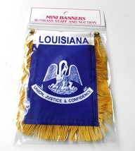 Louisiana United States Mini Polyester Banner Flag 3 X 5 Inches - £4.50 GBP