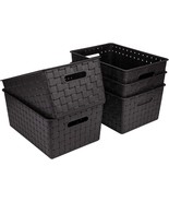 Woven Basket Bin, Bekith 5 Pack, Woven Plastic Storage Basket, 10&quot; L X 7... - €30,10 EUR