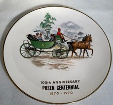 Posen Centennial 1870 - 1970 100th Anniversary Plate The Sabina Line USA - £8.70 GBP