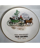 Posen Centennial 1870 - 1970 100th Anniversary Plate The Sabina Line USA - $14.94 CAD