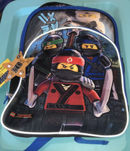 Lego Ninjago 16&quot; 3D Kids Backpack Black Blue Knapsack Bag - £21.10 GBP