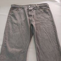 Levis 501 Men's 44x32 Fits 40×30 Gray Denim Distressed Cotton Pockets Jeans image 13