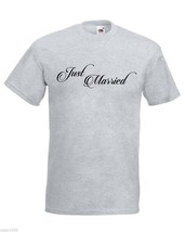 Mens T-Shirt Quote Just Married Bride Groom Wedding Day Shirts Marriage Shirt - £19.37 GBP