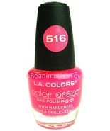 L.A. Color Craze Nail Polish with Hardeners No. 516 Hot Pink 13 mL 0.44 ... - £7.81 GBP