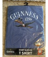 Men&#39;s Guinness T-Shirt Toucan Blue Tee Cotton Crew Neck XXL - £18.42 GBP