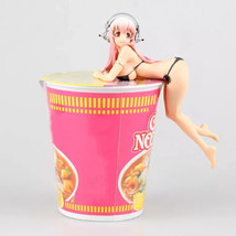 Super Sonico Anime Figure Cup Noodle Stopper Swimsuit PVC Figure Toy Bulk - $164.09 MXN