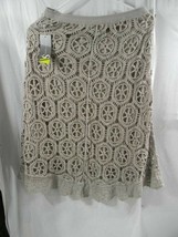 Women&#39;s Valerie Stevens Crochet Skirt Small Tan NWT - £22.11 GBP