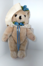 Country Cozys Original Brown Teddy Bear With Hat/Ribbon / Plush 12&quot; Stuffed Toy - £12.23 GBP