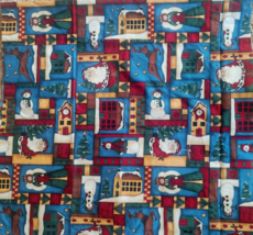Cotton Christmas Fabric Remnant for Cranston by Leslie Beck 22&quot; x 42” Wide New - £1.54 GBP