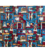 Cotton Christmas Fabric Remnant for Cranston by Leslie Beck 22&quot; x 42” Wi... - £1.55 GBP