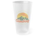Glass personalized with mountain watercolor id rather be climbing mountains design thumb155 crop