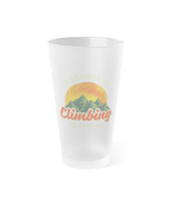 16oz Frosted Pint Glass, Personalized with Mountain Watercolor &quot;I&#39;d Rath... - £17.27 GBP