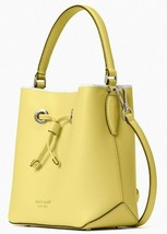 Kate Spade Eva Small Bucket Yellow Limelight Leather WKRU6736 NWT $329 Lemon - £82.99 GBP